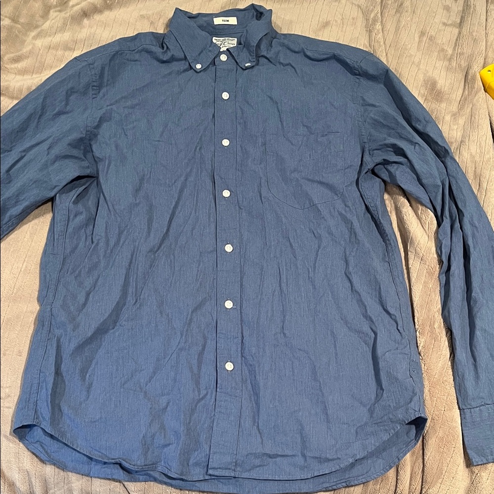 JCrew men’s Blue Button-Down Shirt